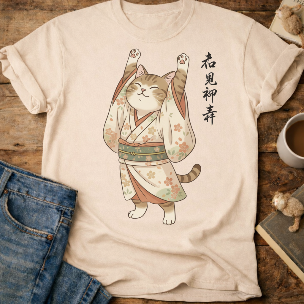 Kimono Cat T‑Shirt