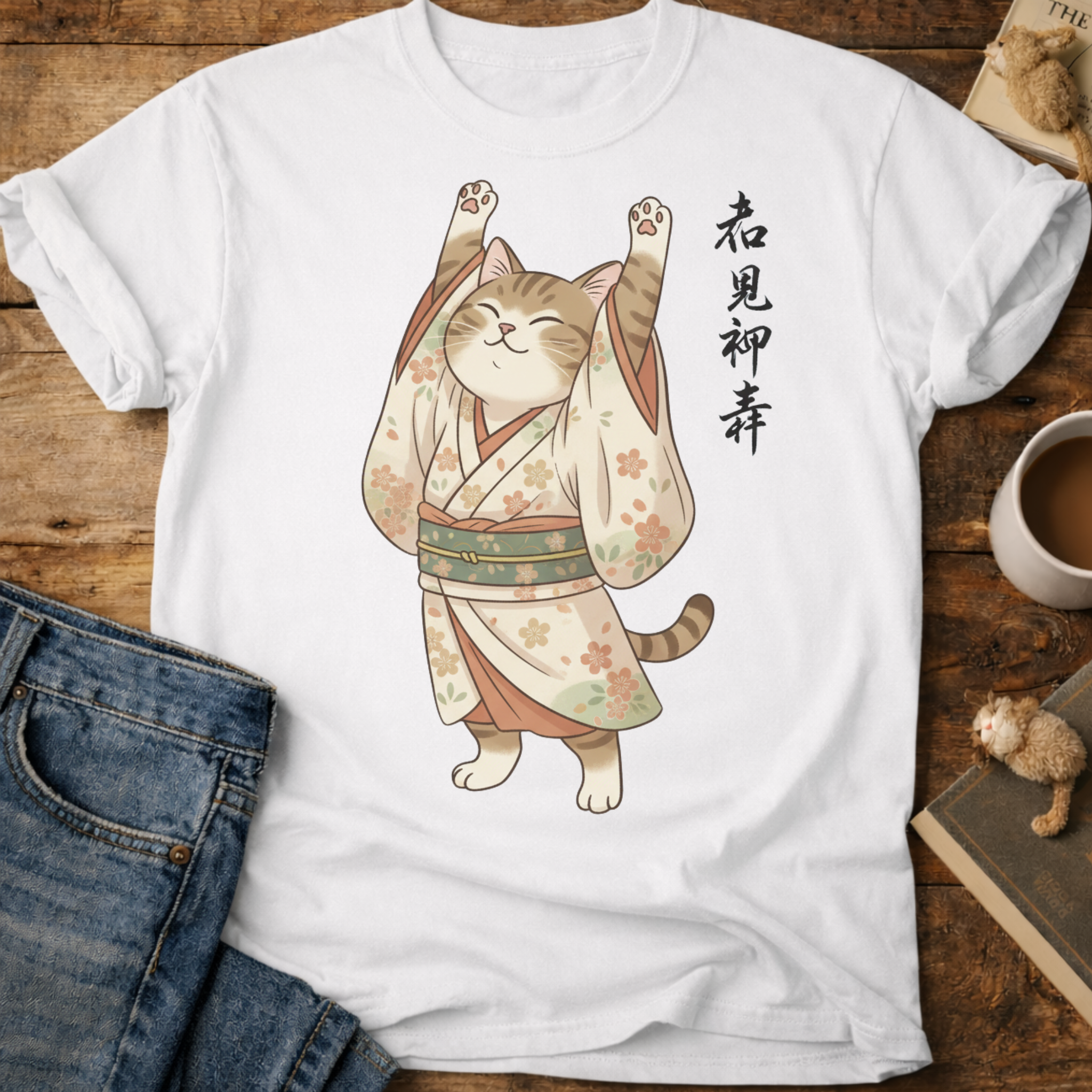 Kimono Cat T‑Shirt