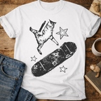 Skateboarding Cat T-Shirt