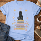 Mystic Cat on Books T-Shirt