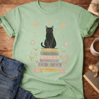 Mystic Cat on Books T-Shirt