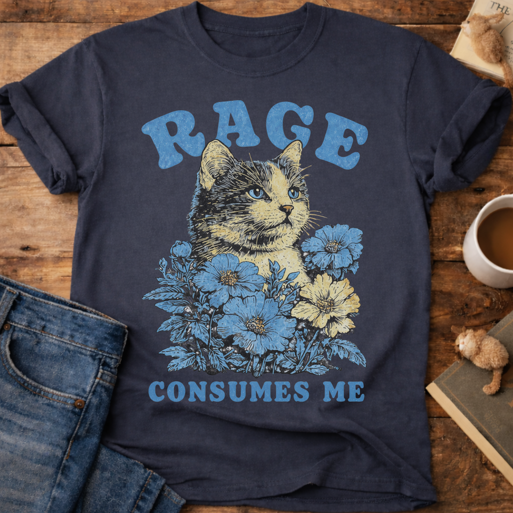 Rage Consumes Me Cat T-Shirt