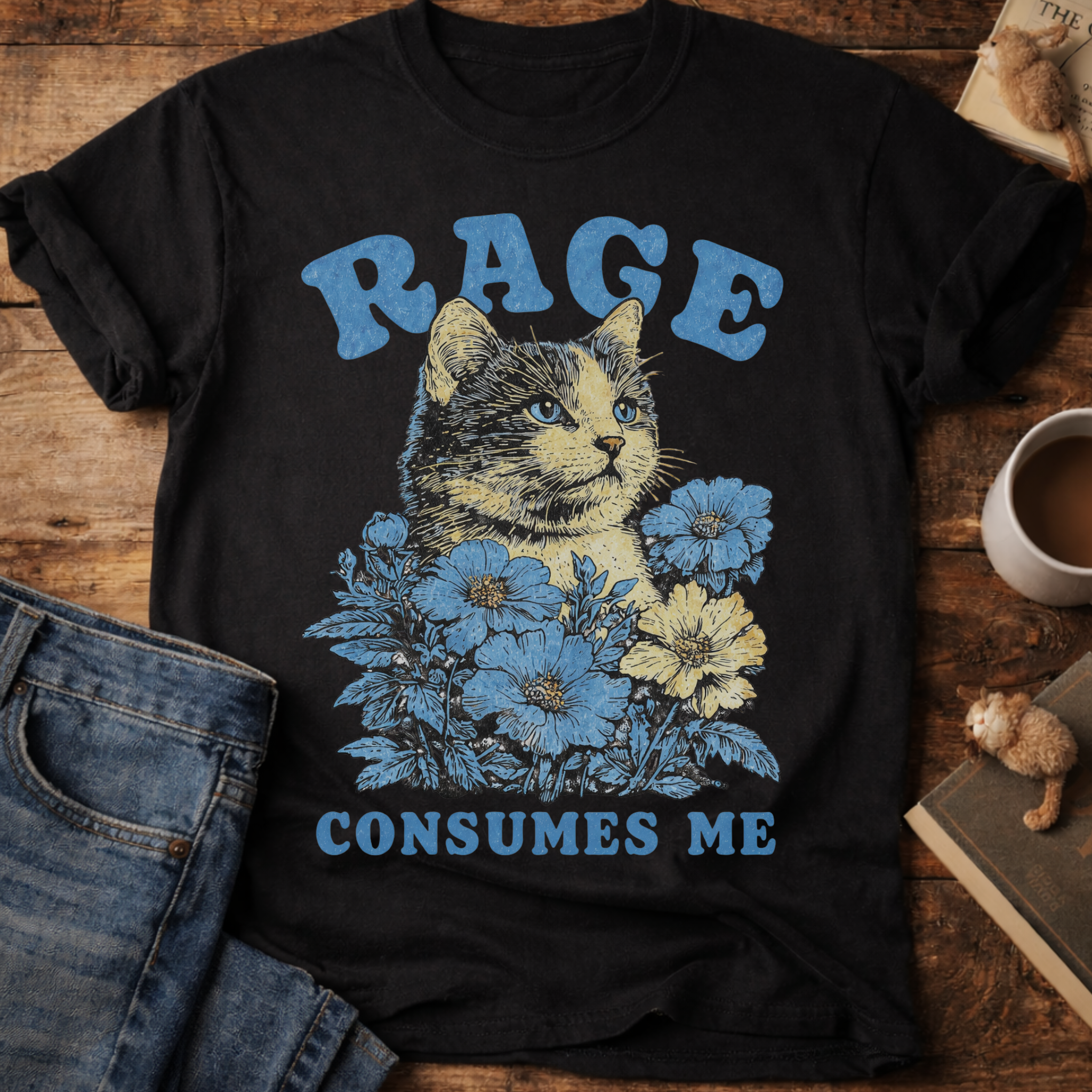 Rage Consumes Me Cat T-Shirt