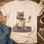 DJ Cat Retro T-Shirt