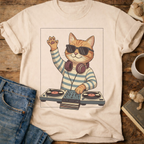 DJ Cat Graphic T-Shirt