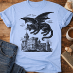 Cat Dragon Castle T-Shirt