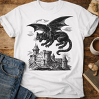 Cat Dragon Castle T-Shirt