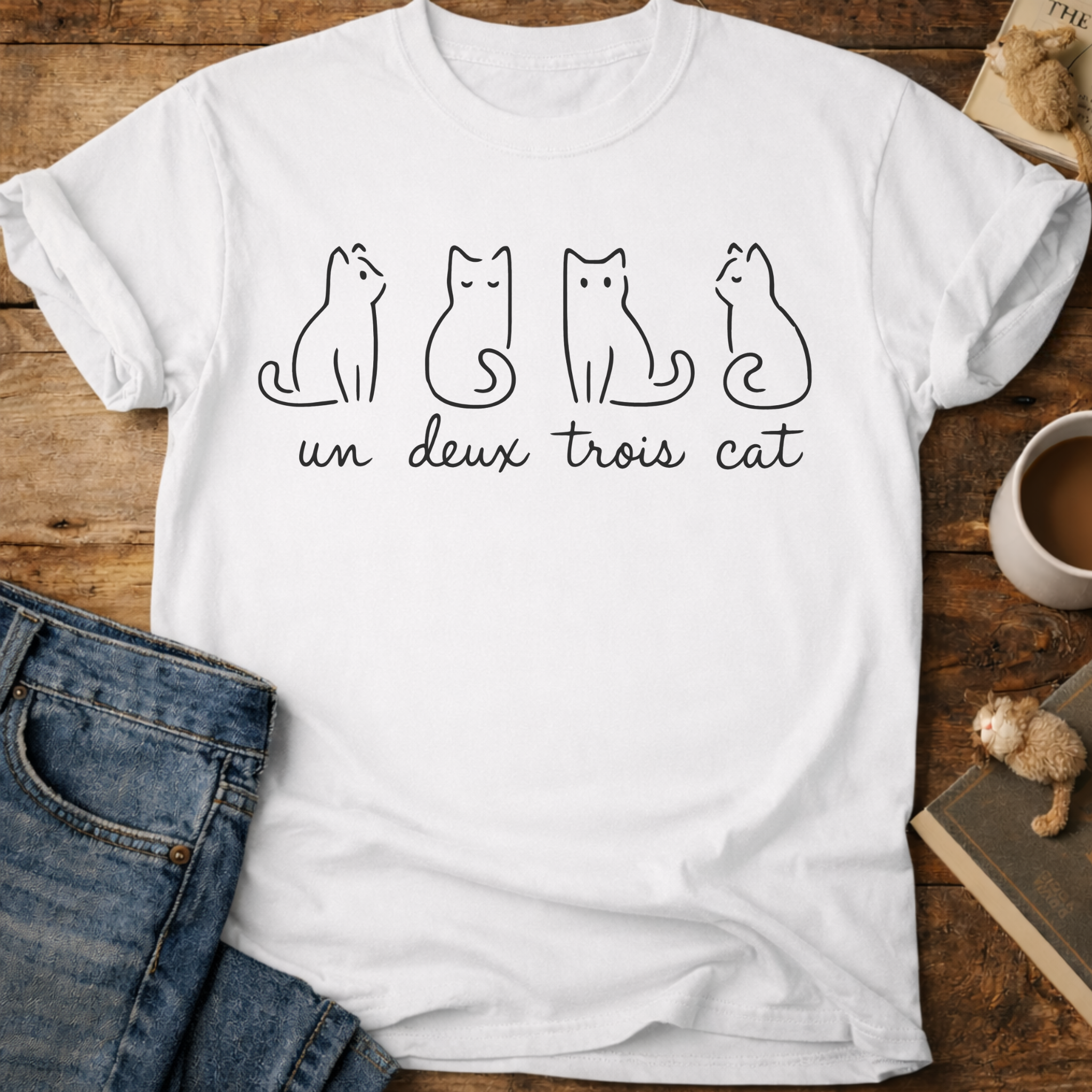 Un, Deux, Trois Cat T-Shirt