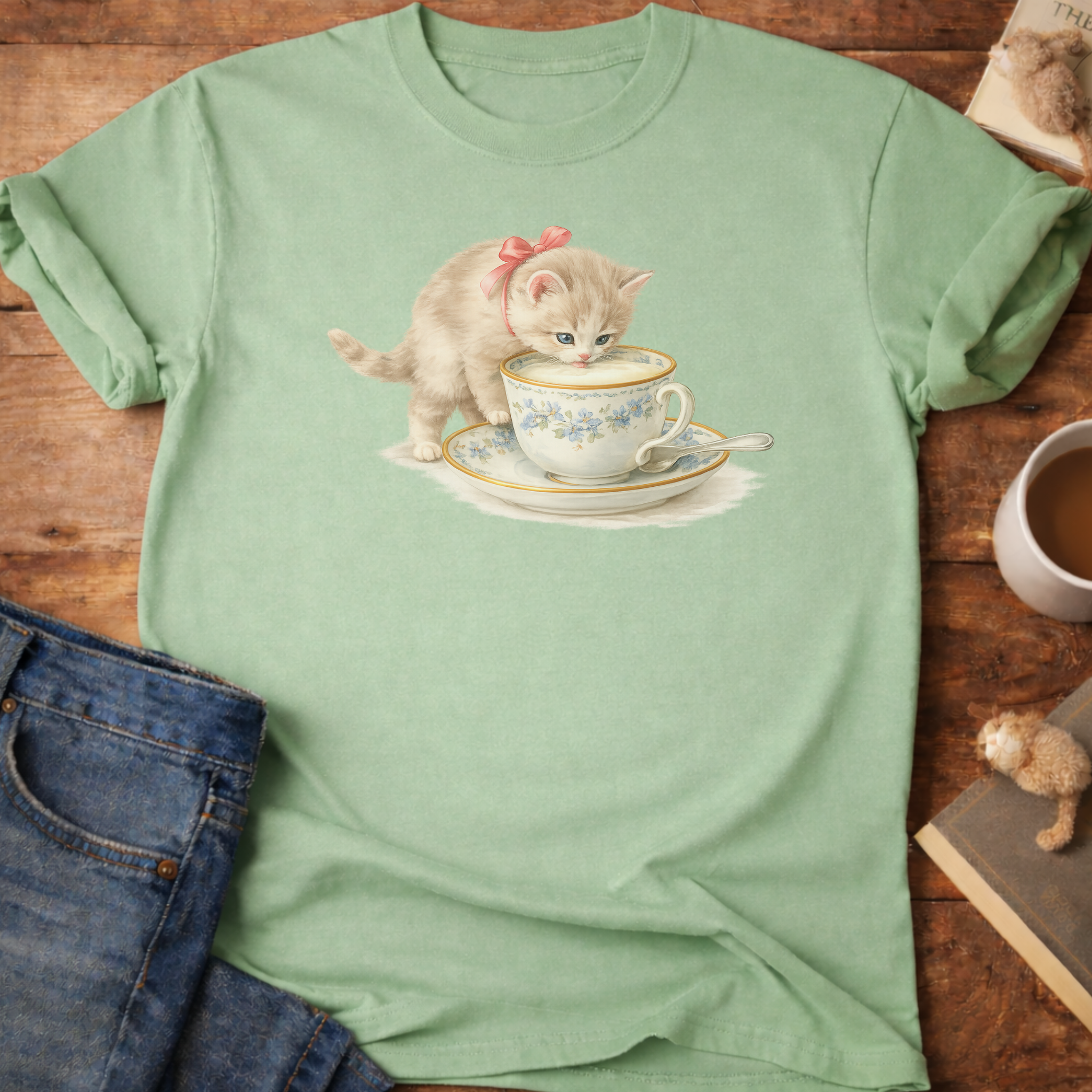 Cat in Teacup T-Shirt