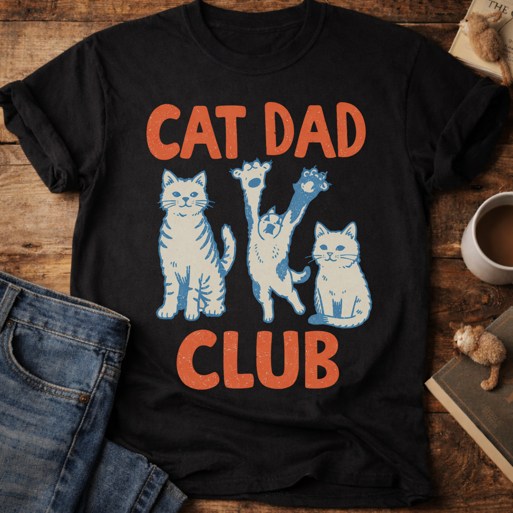 Cat Dad Club T-Shirt