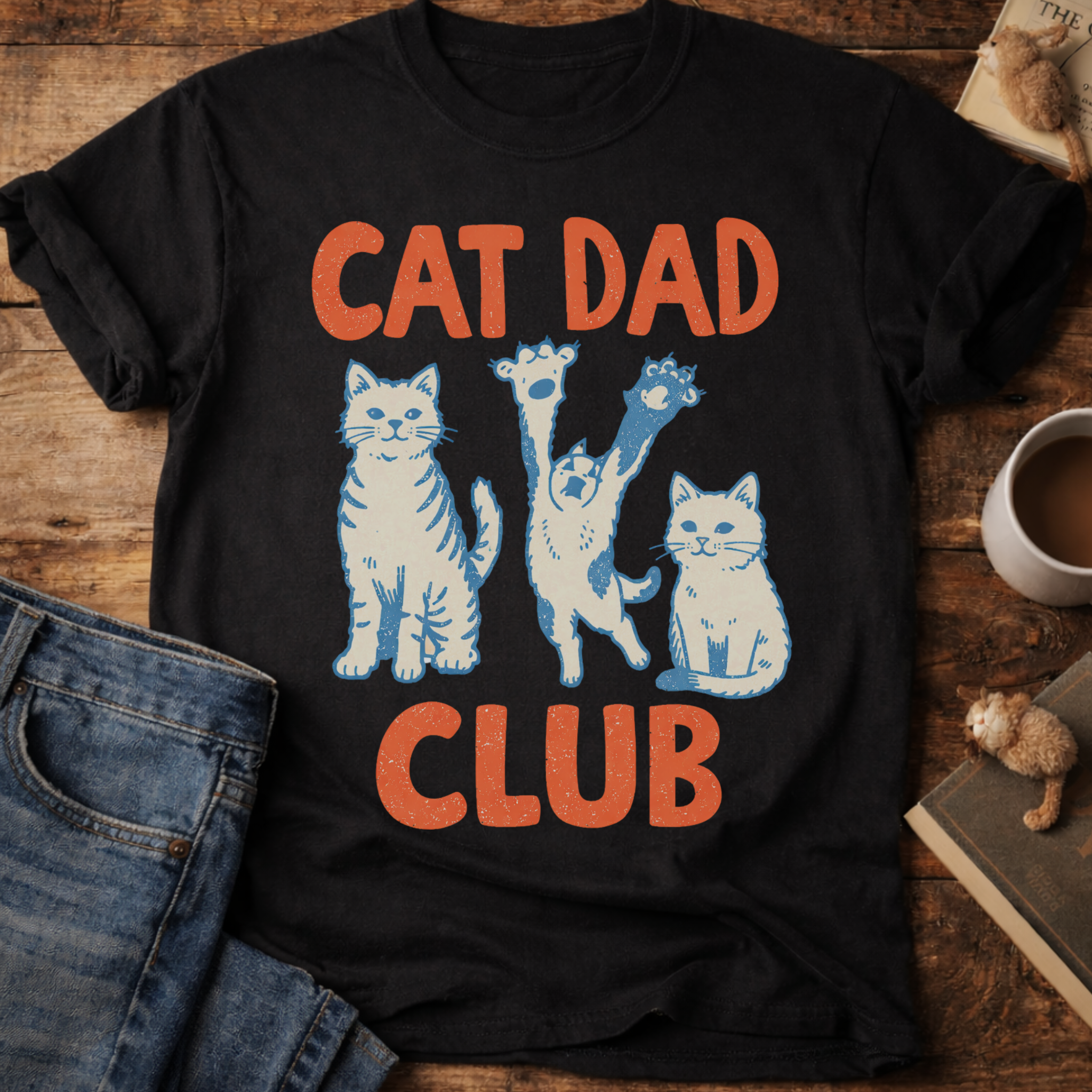 Cat Dad Club T-Shirt