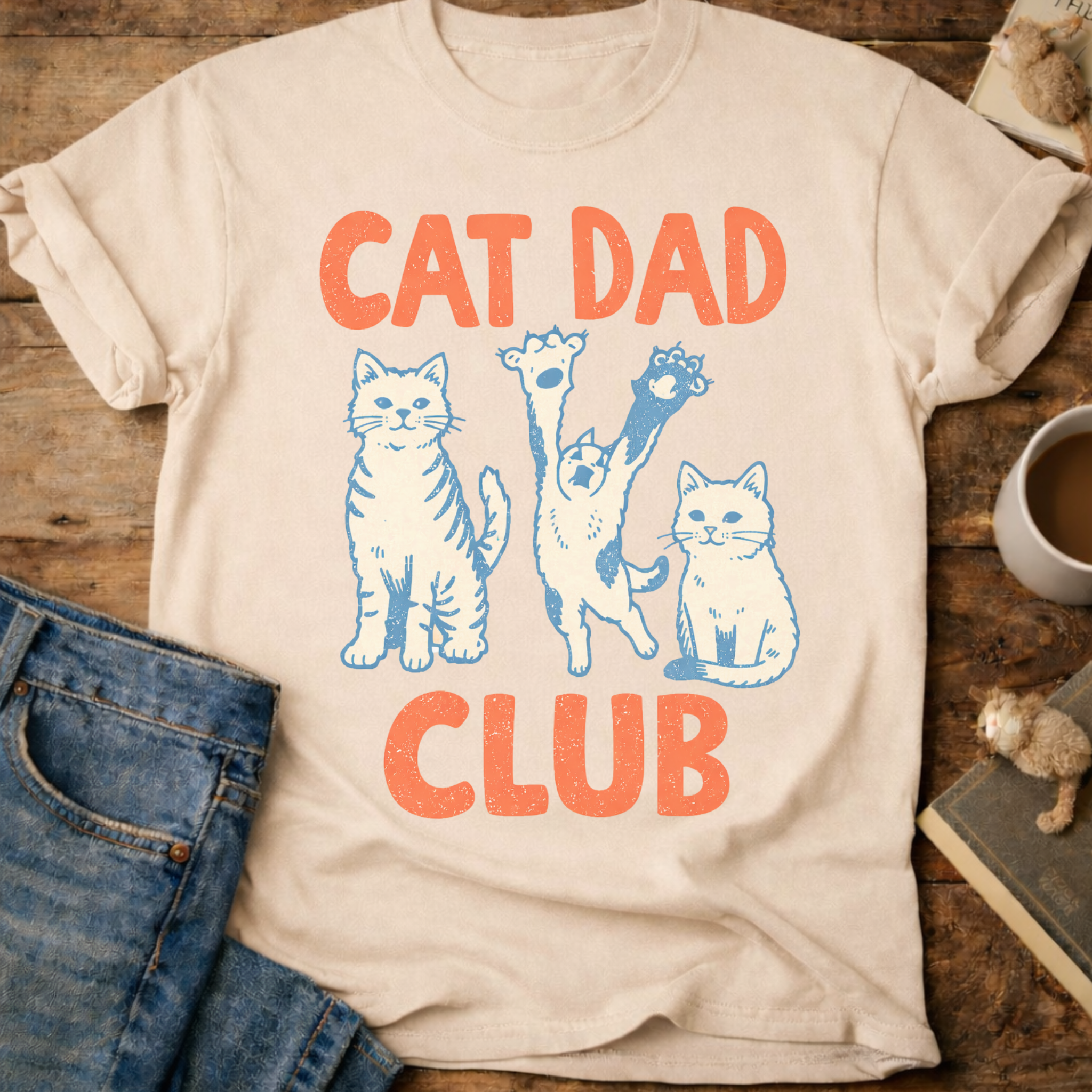 Cat Dad Club T-Shirt
