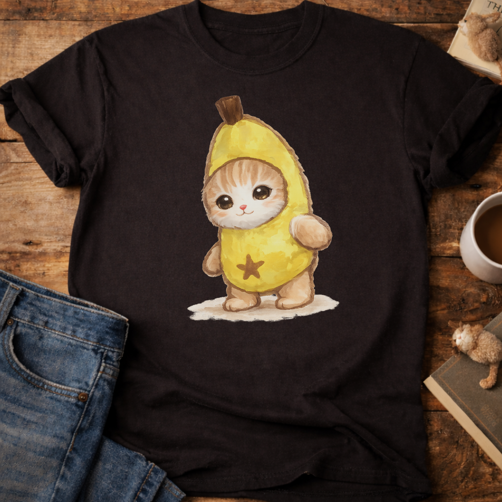 Cute Banana Kitten T-Shirt