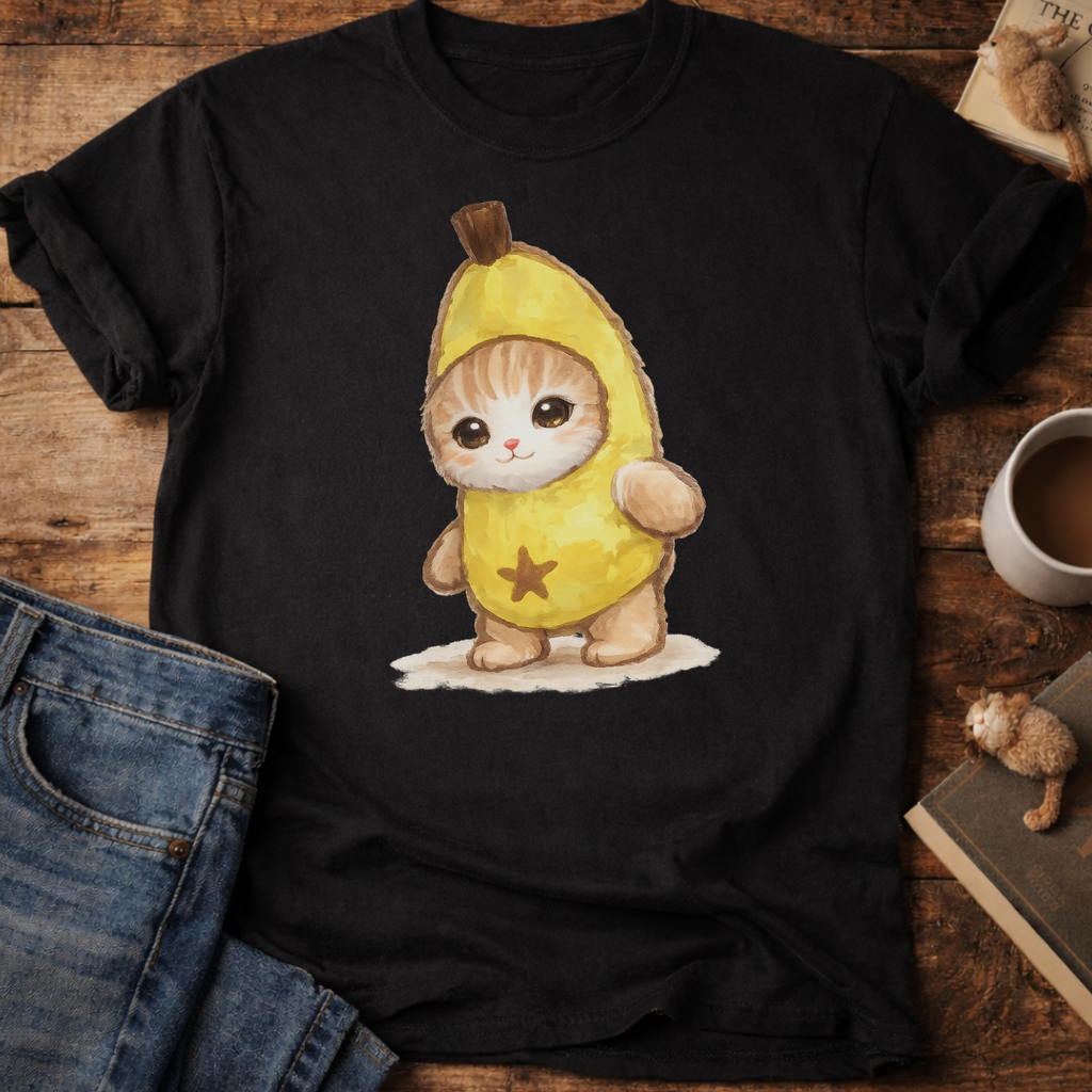 Cute Banana Kitten T-Shirt