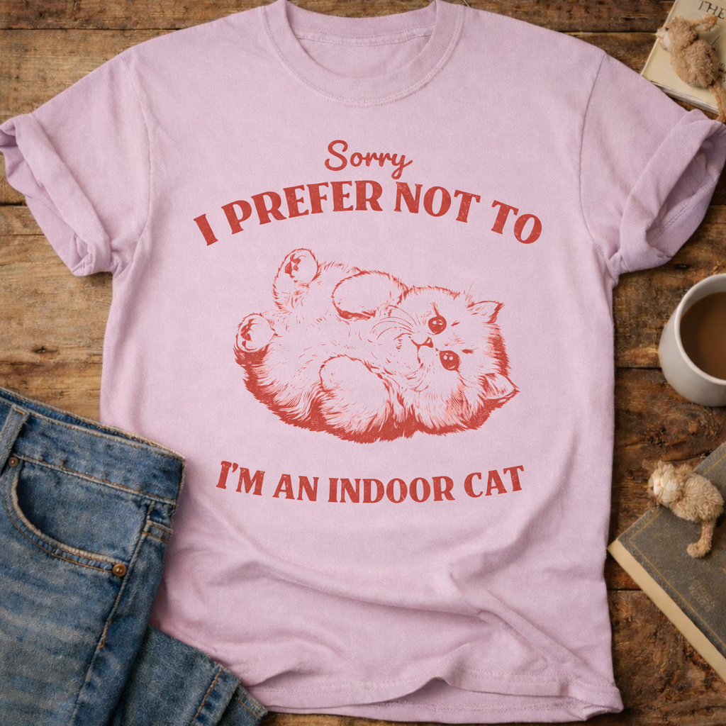 Sorry I Prefer Not To, I’m An Indoor Cat T-Shirt