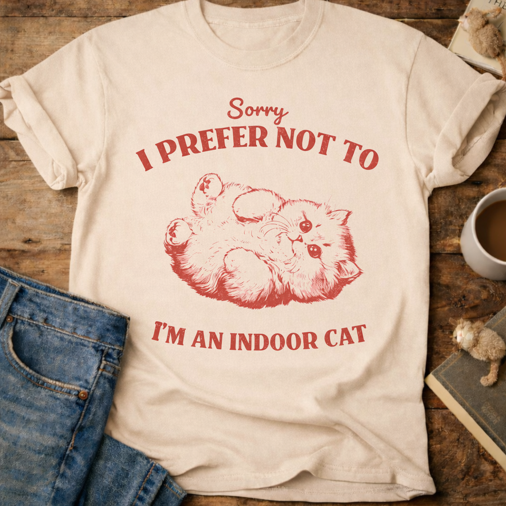 Sorry I Prefer Not To, I’m An Indoor Cat T-Shirt