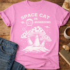 Space Cat on Mushrooms T-Shirt
