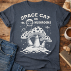 Space Cat on Mushrooms T-Shirt