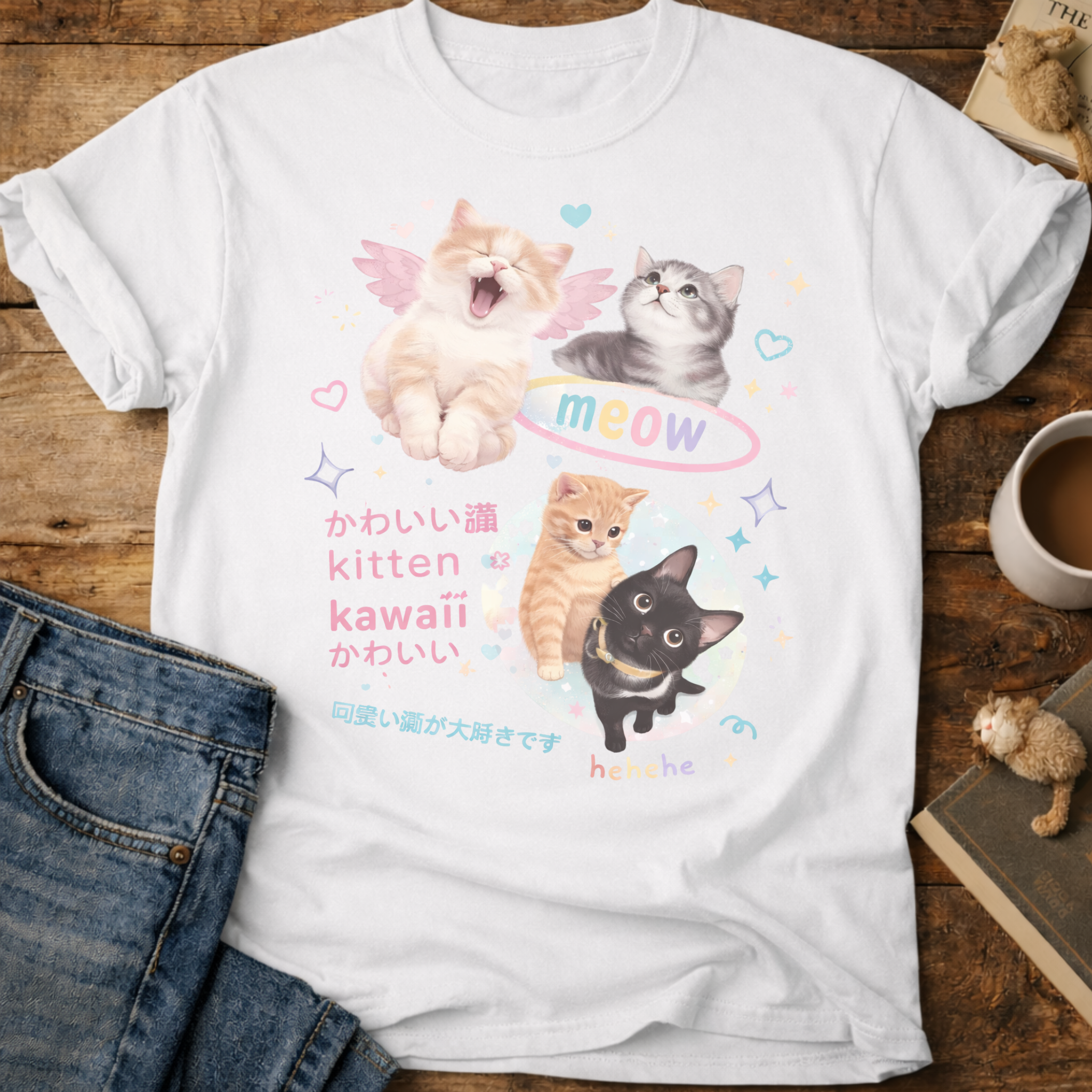 Kawaii Meow Kitten T-Shirt
