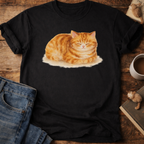 Orange Loafing Cat T-Shirt