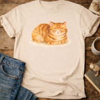 Orange Loafing Cat T-Shirt
