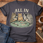 All In Poker Cats T-Shirt