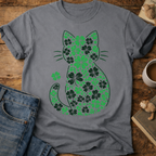 St. Patrick's Day Shamrock Cat T-Shirt