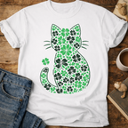 St. Patrick's Day Shamrock Cat T-Shirt