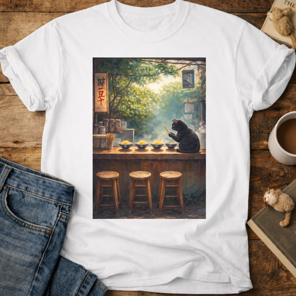 Vintage Cafe Cat T-Shirt