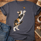 Playful Calico Cat & Butterfly T-Shirt