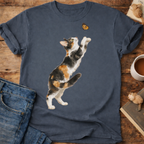 Playful Calico Cat & Butterfly T-Shirt