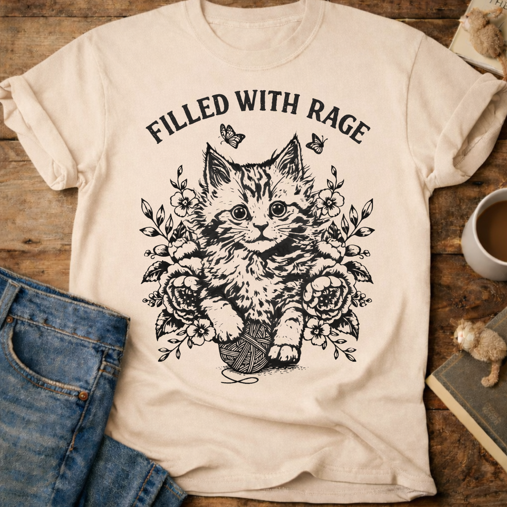 Filled With Rage Cat T-Shirt