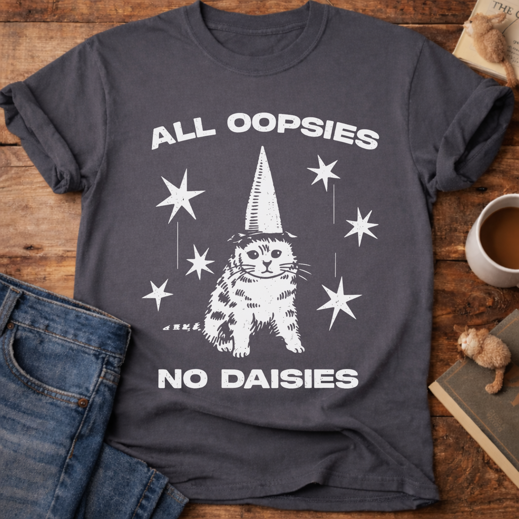 All Oopsies No Daisies Cat T-Shirt