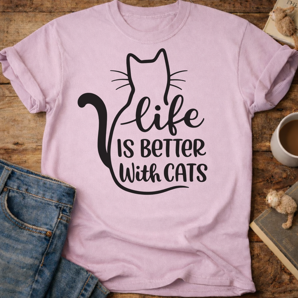 Life Is Better With Cats T-Shirt