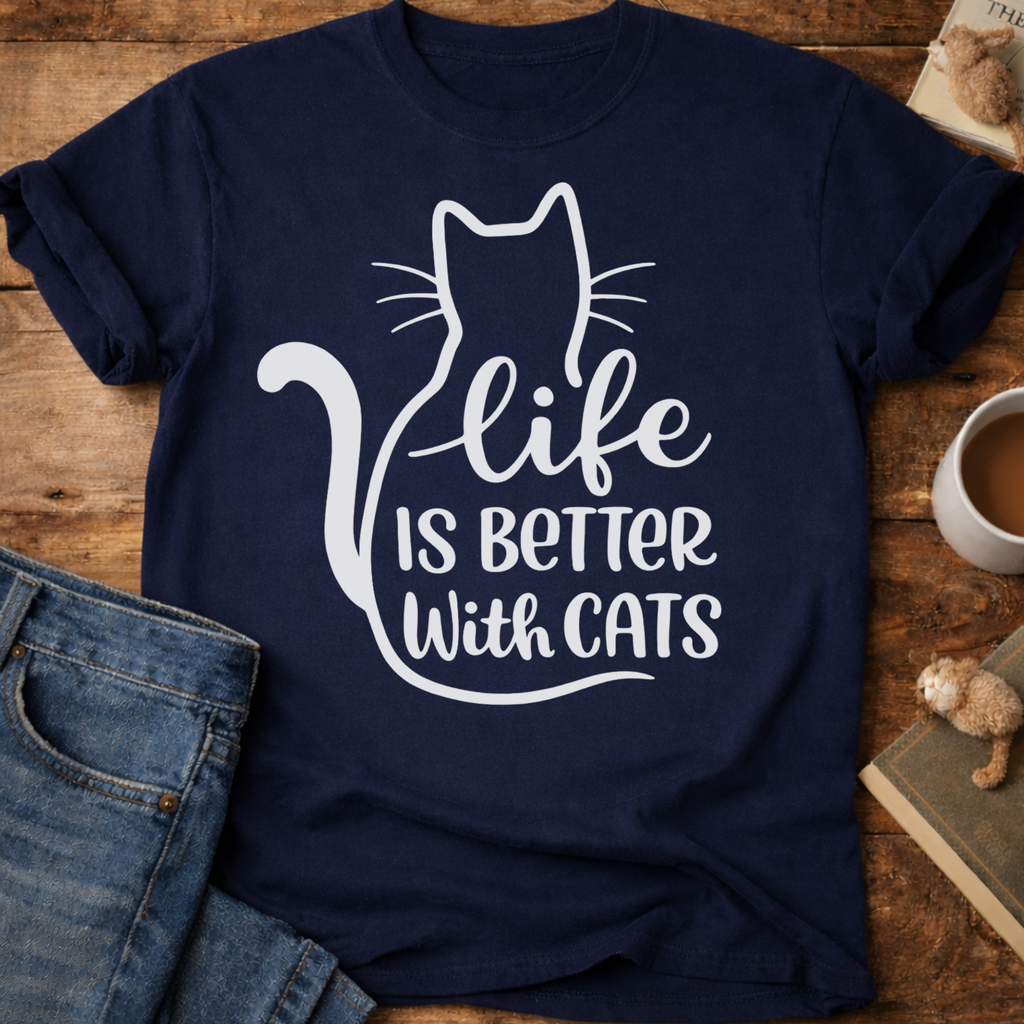 Life Is Better With Cats T-Shirt