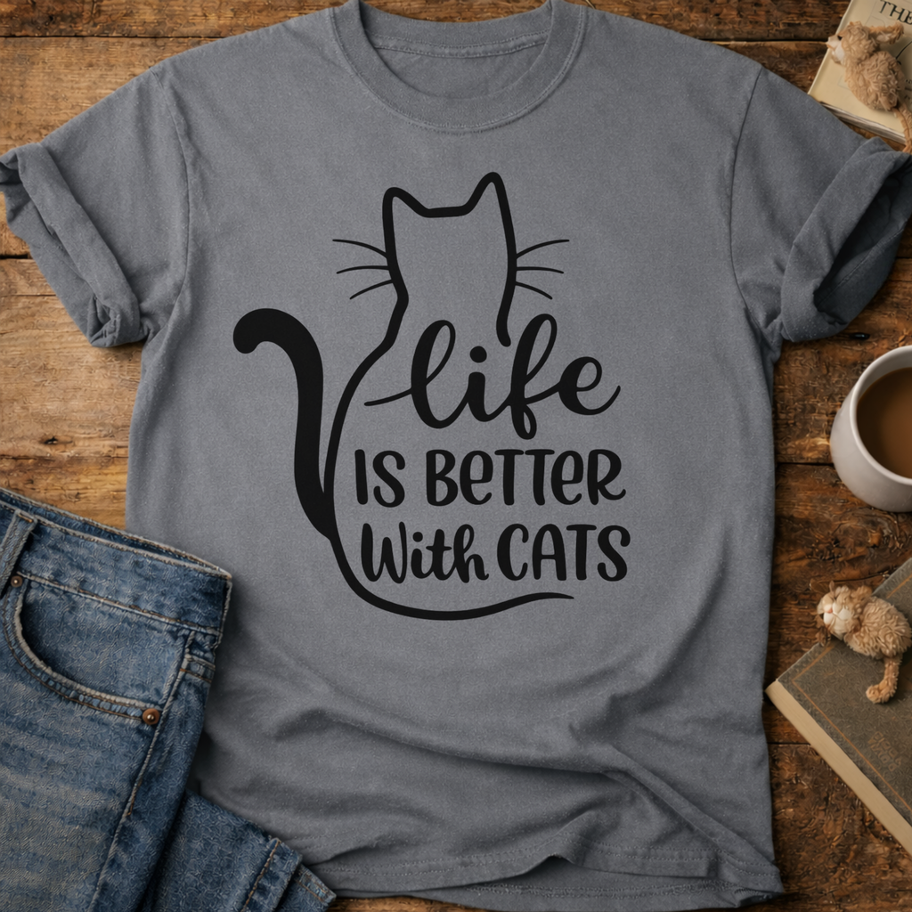 Life Is Better With Cats T-Shirt