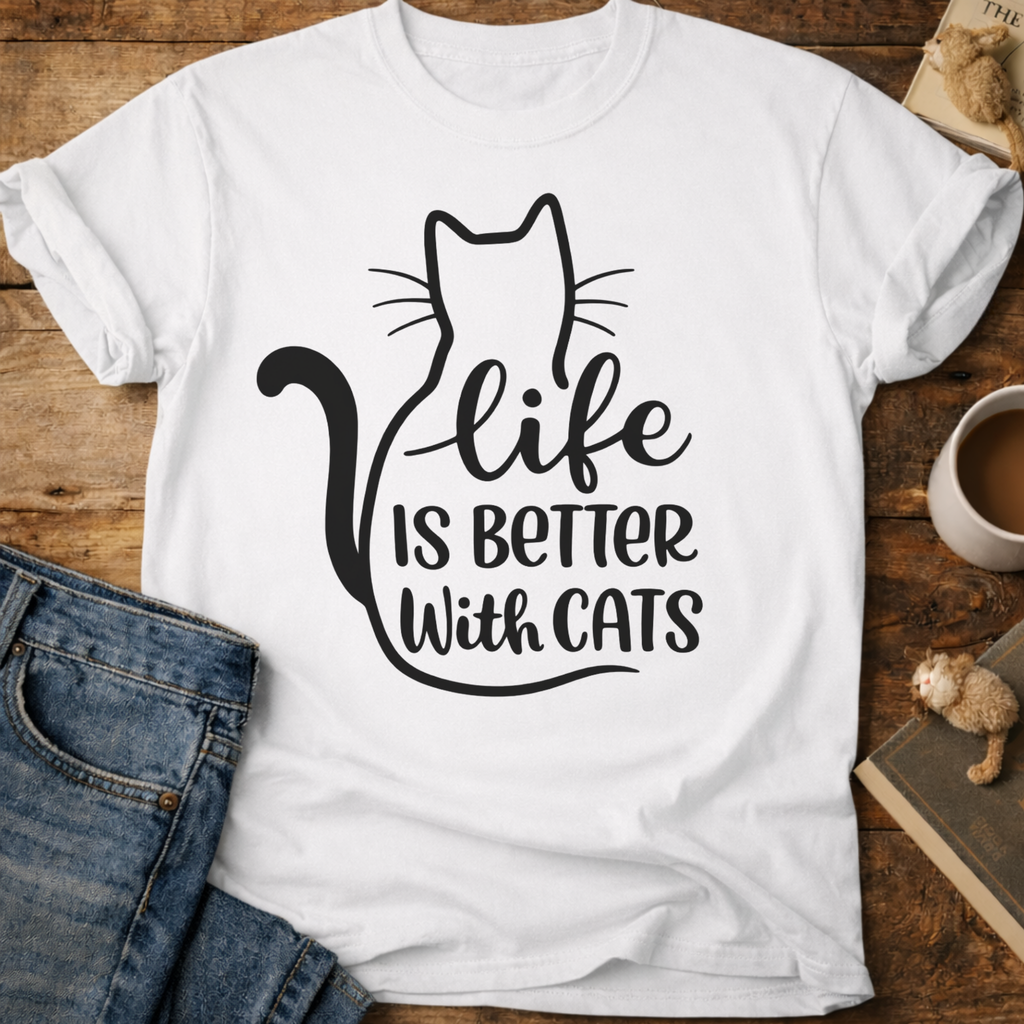 Life Is Better With Cats T-Shirt