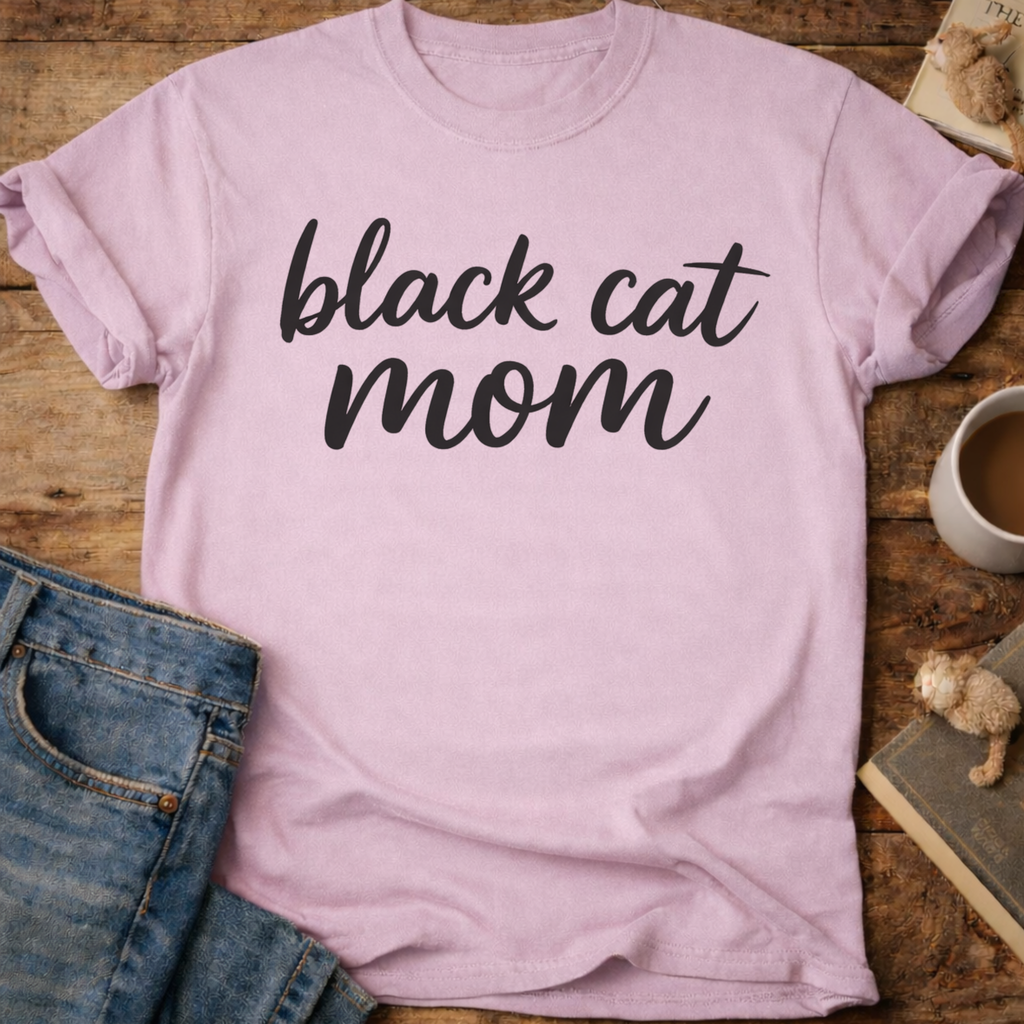 Black Cat Mom T-Shirt