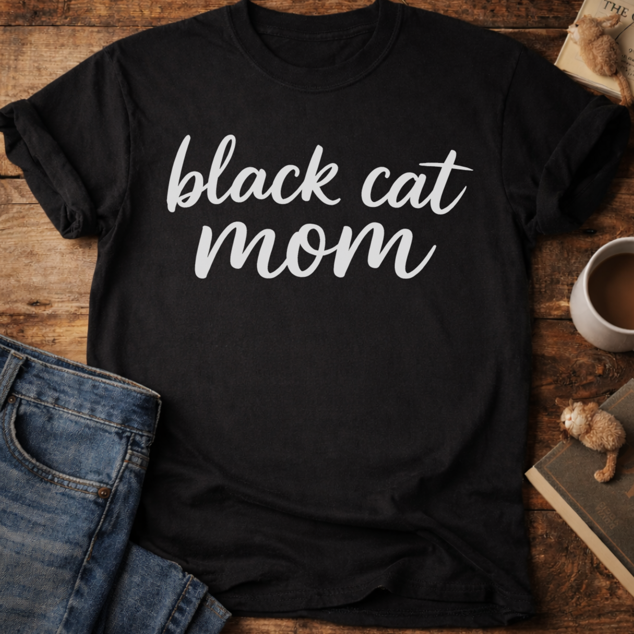Black Cat Mom T-Shirt