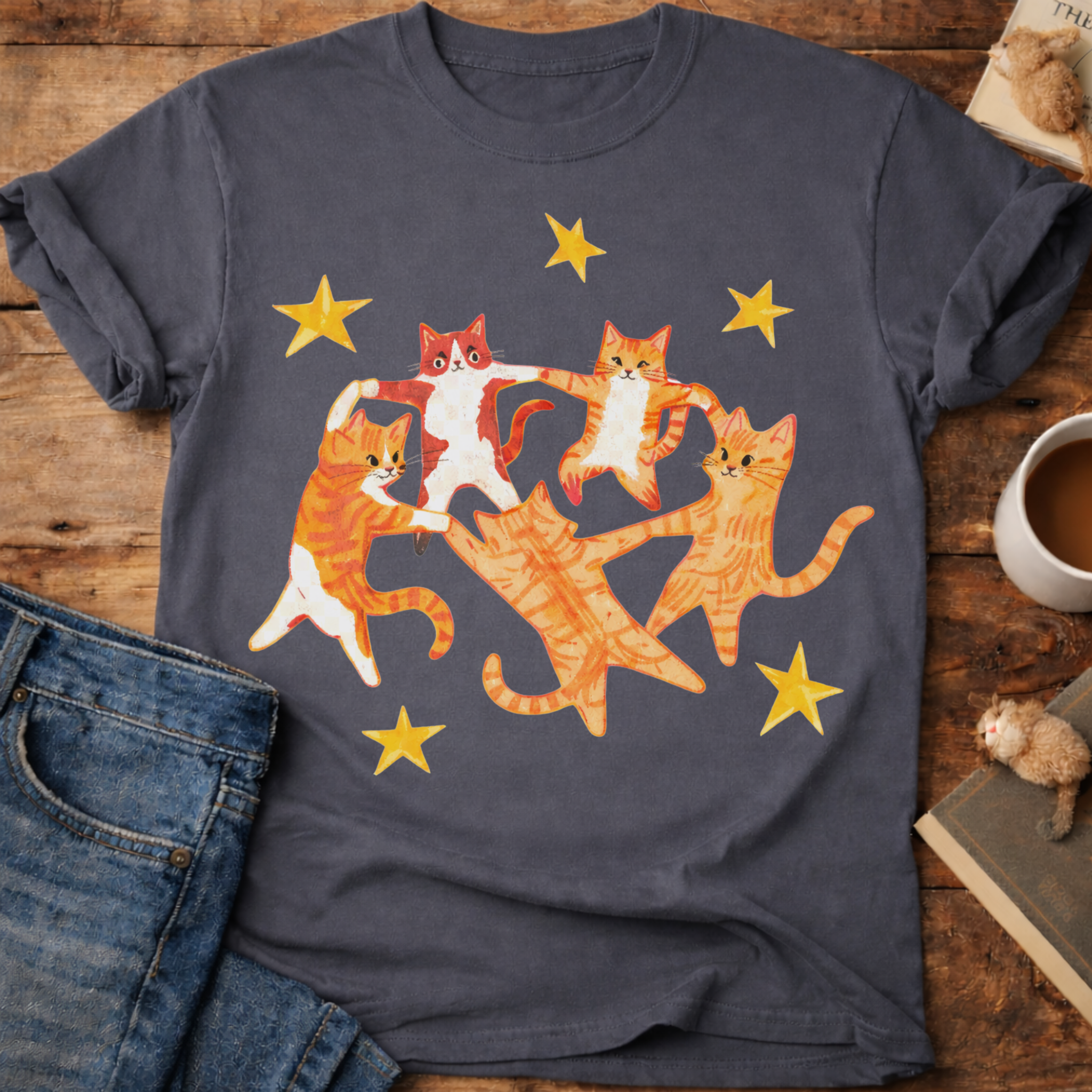 Orange Cats Dancing T-Shirt