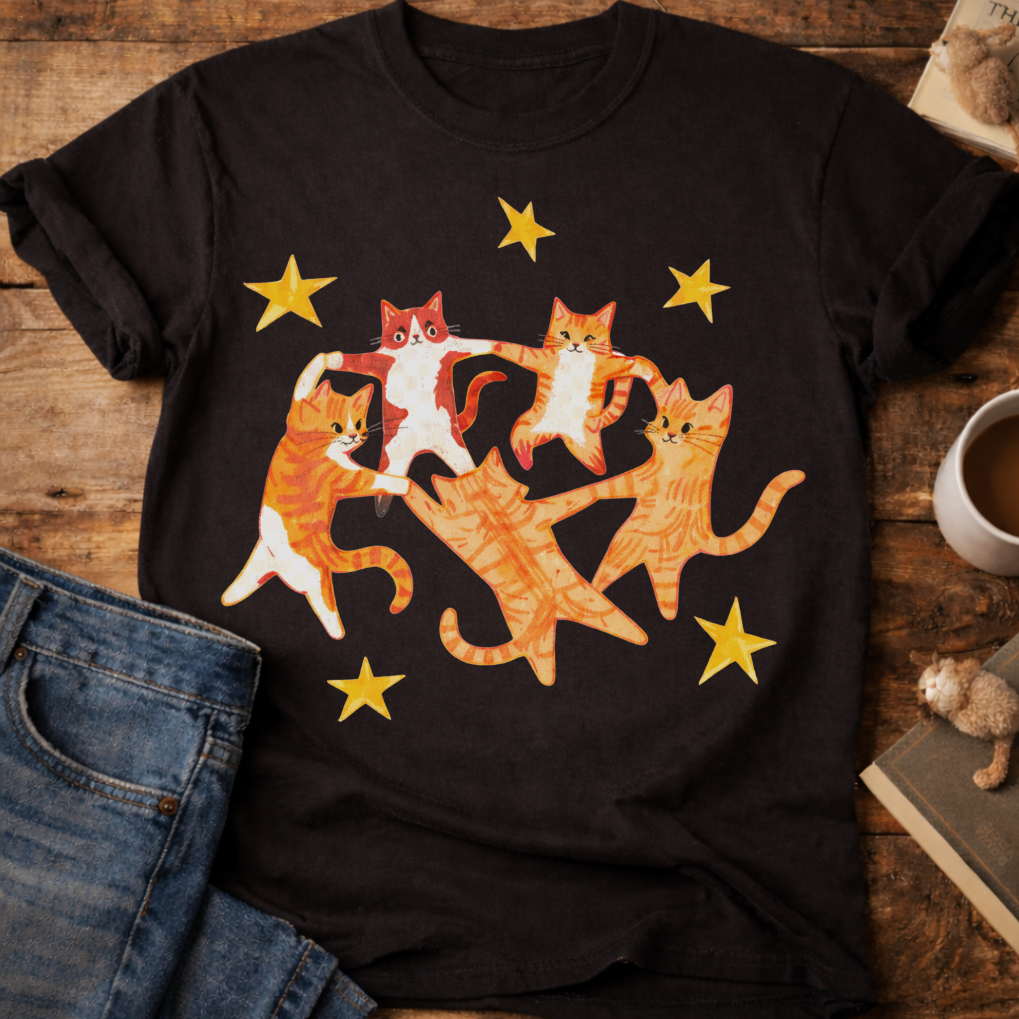 Orange Cats Dancing T-Shirt