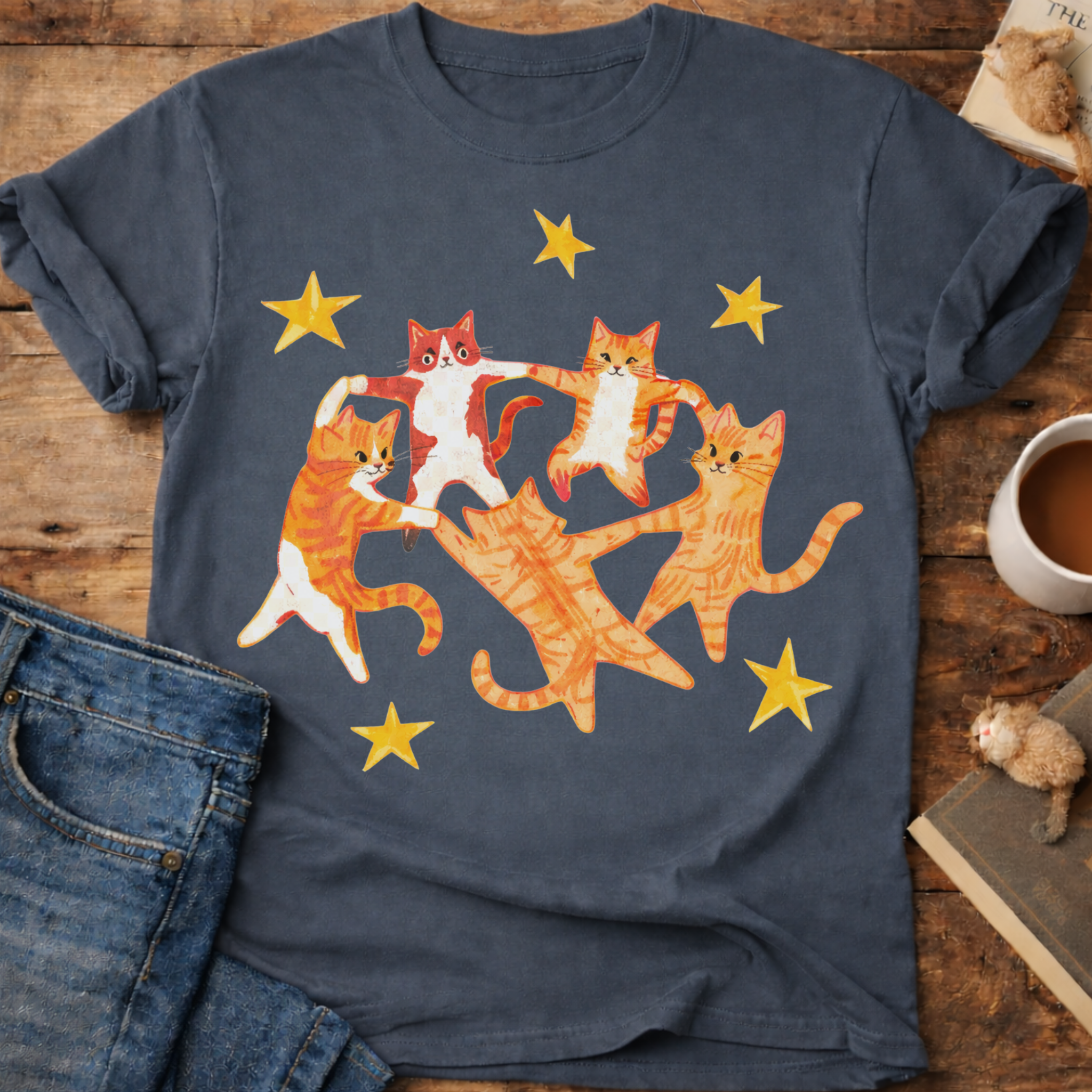 Orange Cats Dancing T-Shirt