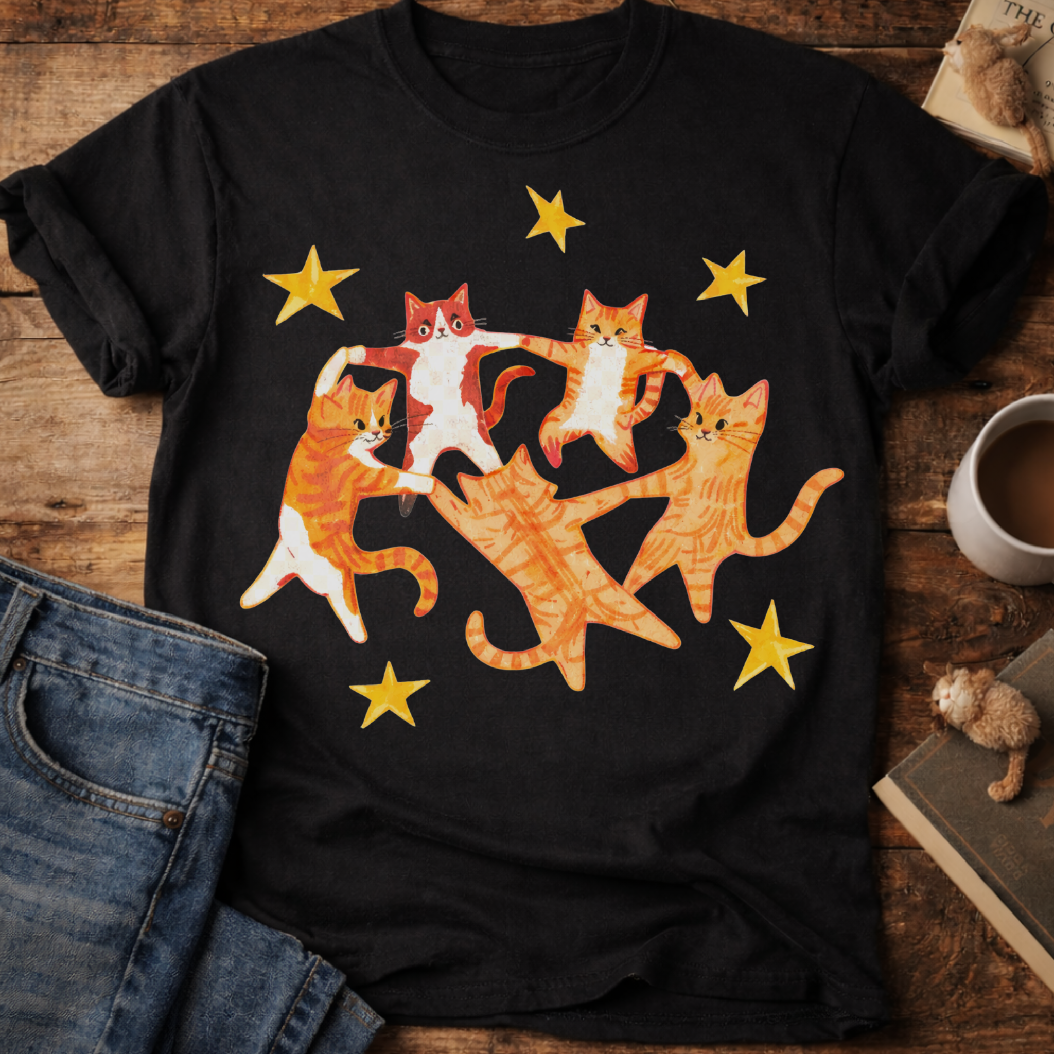 Orange Cats Dancing T-Shirt