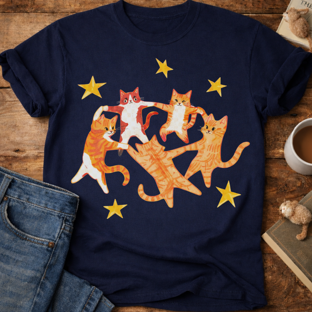 Orange Cats Dancing T-Shirt