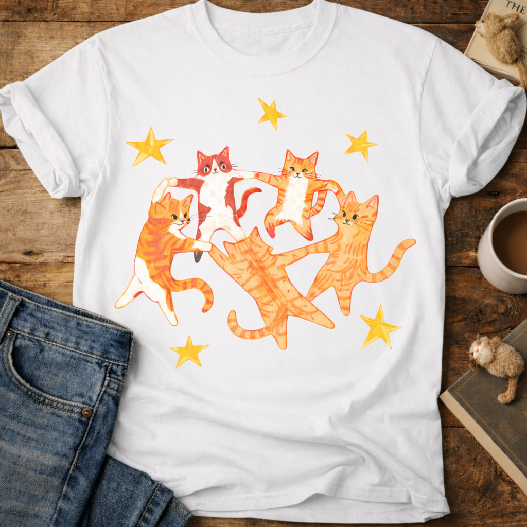 Orange Cats Dancing T-Shirt