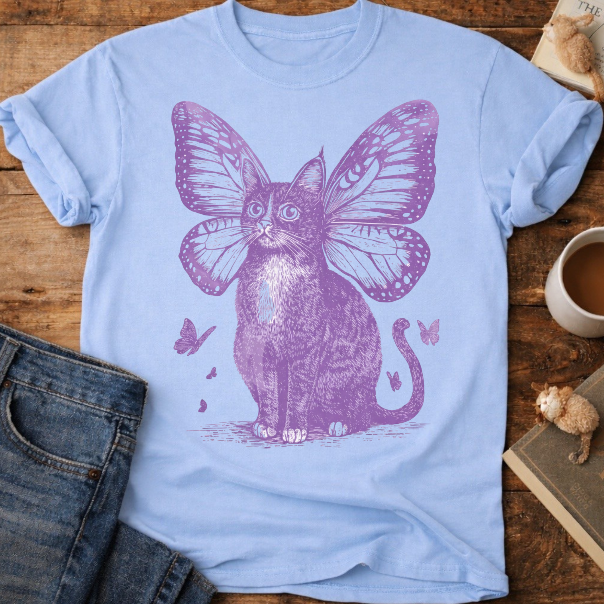 Butterfly Cat T-Shirt