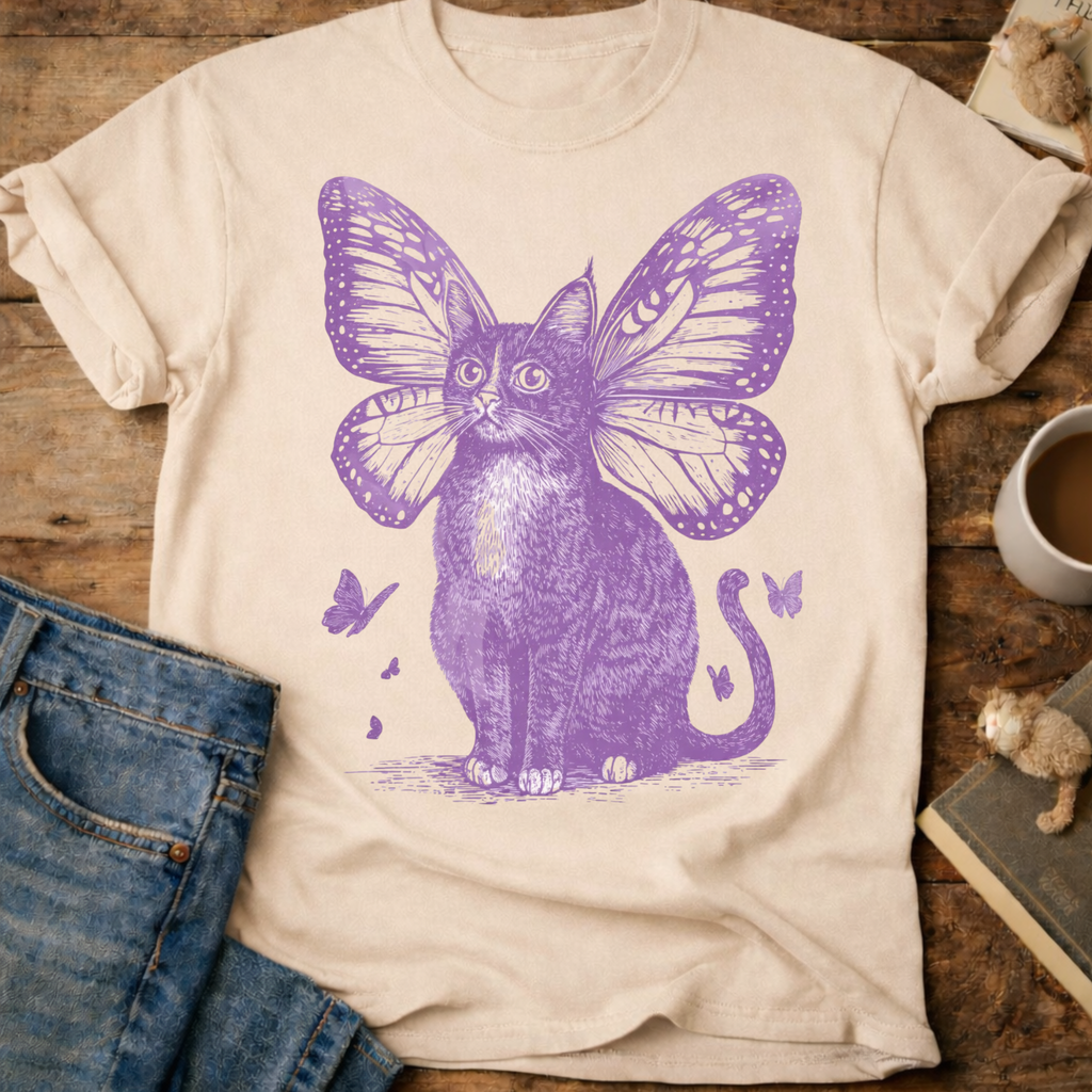 Butterfly Cat T-Shirt