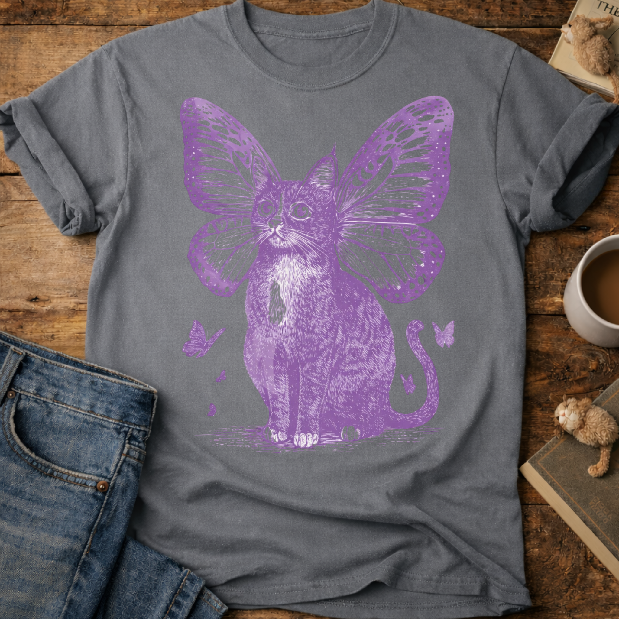 Butterfly Cat T-Shirt