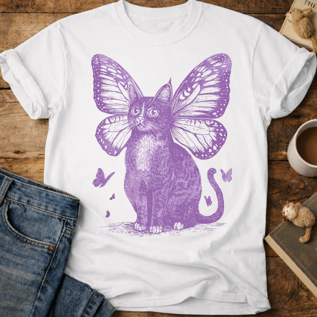 Butterfly Cat T-Shirt