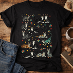 Cat Pattern T‑Shirt